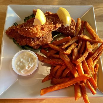 Tamarisk Restaurant - Fish and chips - The fish wasn't good at all. The batter was salty and crunchy and didn't taste fresh. Sweet potato fries were good - Diners Near Me - Green River, Utah Tamarisk Restaurant - Fish and chips - The fish wasn't good at all. The batter was salty and crunchy and didn't taste fresh. Sweet potato fries were good - Diners Near Me - Green River, Utah