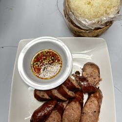 Sticky Rice - Sticky rice and Laos Sausage with Jaew som