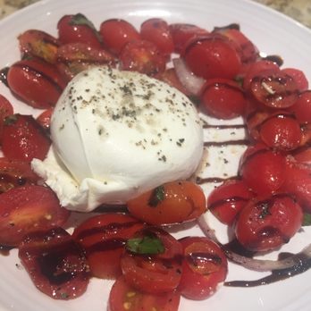 Carrabba's Italian Grill - Tomato Tomato Caprese with Fresh Burrata happy hour price $5. So delicious and refreshing! My go to! - Italian Near Me - Miami, Florida