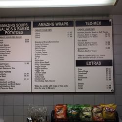 Amazing Wraps - Here is a glimpse at the menu. Just remember, everything is customizable with fresh ingredients. Love this place.