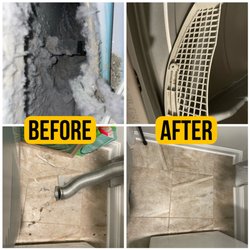 D'Saia Duct and Dryer Vent Cleaning - before and after of my work.