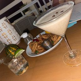Don Julio Blanco, Espresso Martini and bang bang calamari