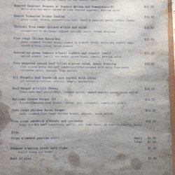 Federal Doma Cafe - A sample of a great menu