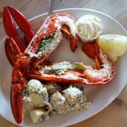 Oyster Fishery Company Restaurant - Whole maine lobster with herb and potato salad, £21.