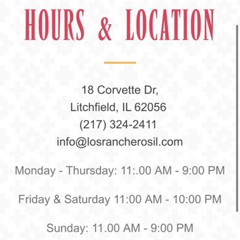 Los Rancheros - Here is the photo from THEIR website!!! - Mexican Near Me - Litchfield, Illinois Los Rancheros - Here is the photo from THEIR website!!! - Mexican Near Me - Litchfield, Illinois