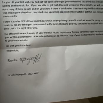 Innova Primary Care - Letter kicking me out of my doctors office for having health problems. - Family Practice Near Me - Huntsville, Alabama Innova Primary Care - Letter kicking me out of my doctors office for having health problems. - Family Practice Near Me - Huntsville, Alabama