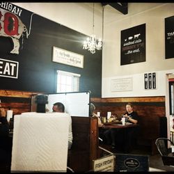 Seating options- big booths, high tops and low tops