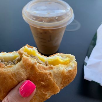 Starbucks - Good morning! Enjoying my Impossible Breakfast Sandwich and Oatmilk Latte on the shady patio. - Coffee & Tea Near Me - Lincoln, California Starbucks - Good morning! Enjoying my Impossible Breakfast Sandwich and Oatmilk Latte on the shady patio. - Coffee & Tea Near Me - Lincoln, California