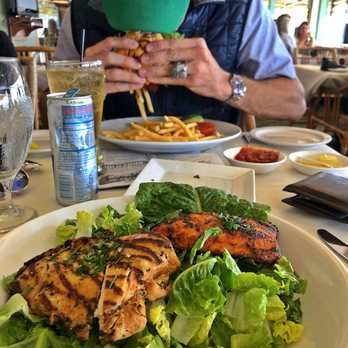 Frontrunner Restaurant - Caesar Salad (with nothing on it) + Salmon & Chicken - New American Near Me - Arcadia, California Frontrunner Restaurant - Caesar Salad (with nothing on it) + Salmon & Chicken - New American Near Me - Arcadia, California