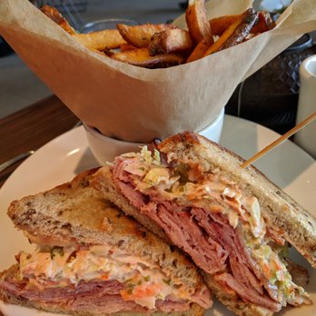 Plums Cafe - Oregon Peppered Ham Reuben - Breakfast & Brunch Near Me - Costa Mesa, California