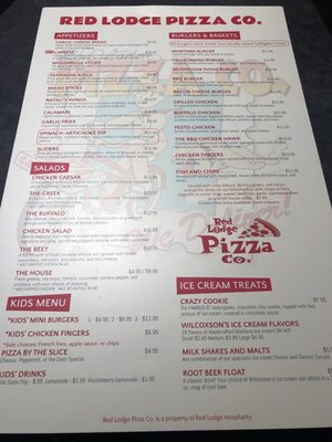 Menu photo 2 Red Lodge Pizza Co Red Lodge, MT Menu photo 2 Red Lodge Pizza Co Red Lodge, MT