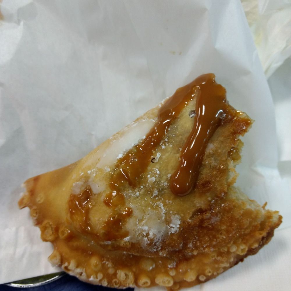 Mama's Empanadas - Melted arequipe oozing out. So delicious!!! - Empanadas Near Me - Astoria, New York Mama's Empanadas - Melted arequipe oozing out. So delicious!!! - Empanadas Near Me - Astoria, New York
