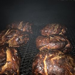 Chambers Smokehouse - Pork Butts on the Smoker.