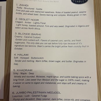 Dean's Mediterreanean Table - The "flight" of dates - Mediterranean Near Me - Cincinnati, Ohio