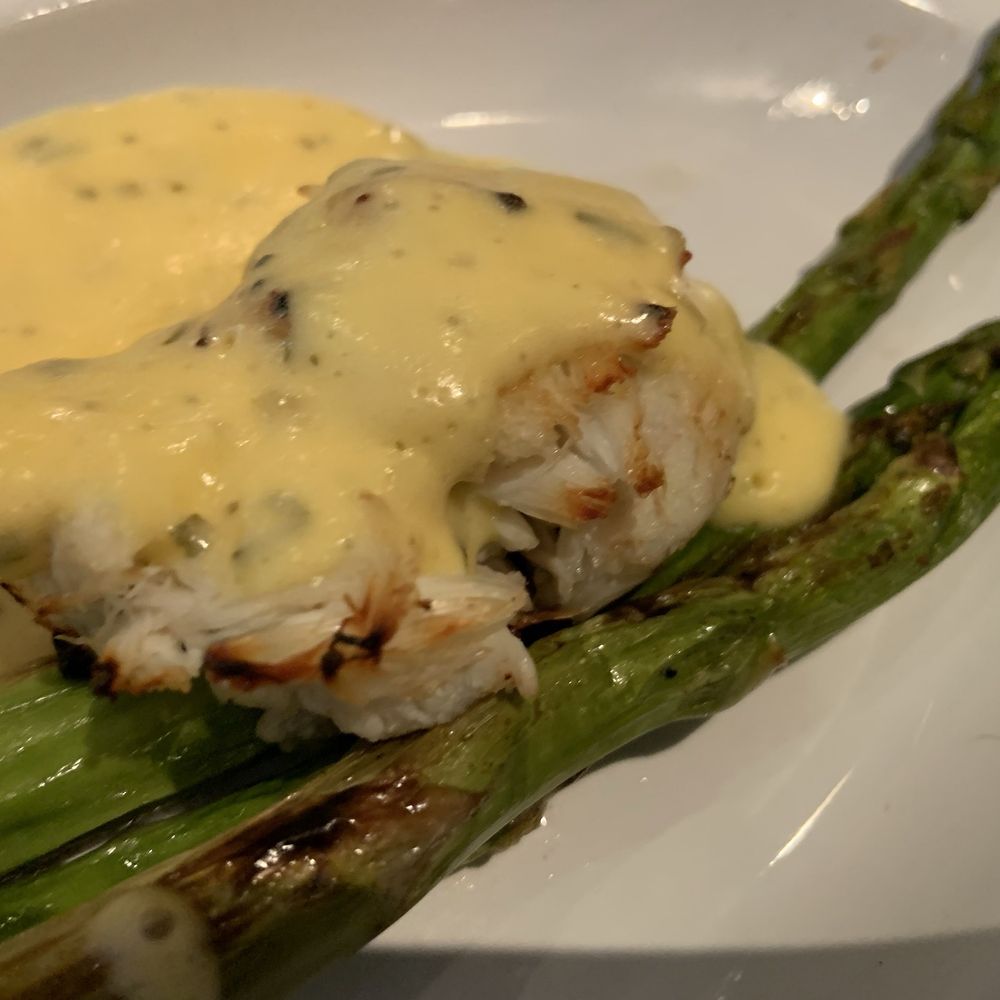 Fleming’s Prime Steakhouse & Wine Bar - Oscar-Style Jumbo Lump Crabmeat Roasted Asparagus - Steakhouses Near Me - Mclean, Virginia Fleming’s Prime Steakhouse & Wine Bar - Oscar-Style Jumbo Lump Crabmeat Roasted Asparagus - Steakhouses Near Me - Mclean, Virginia