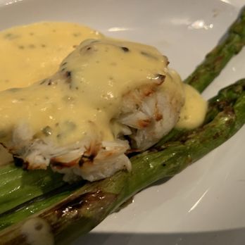 Fleming’s Prime Steakhouse & Wine Bar - Oscar-Style Jumbo Lump Crabmeat Roasted Asparagus - Steakhouses Near Me - Mclean, Virginia Fleming’s Prime Steakhouse & Wine Bar - Oscar-Style Jumbo Lump Crabmeat Roasted Asparagus - Steakhouses Near Me - Mclean, Virginia