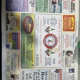 the menu for the restaurant