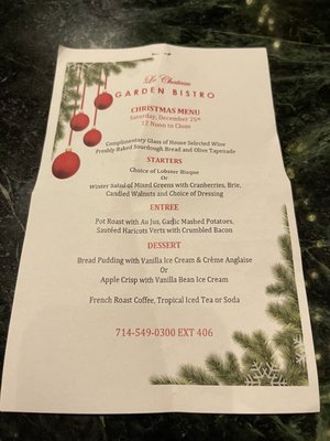 Menu photo 5 Le Chateau Garden Bistro Costa Mesa, CA