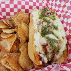 Truckin Delicious - Balls of Fire. Not very spicy, but definitely the best meatball sub I've had. The chips were super good as well.