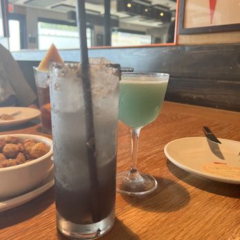 MESSHALL - Jaws "Like A Doll's Eyes" cocktail with tequila and squid ink - Breakfast & Brunch Near Me - Los Angeles, California