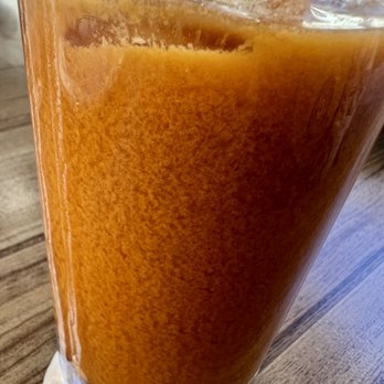 Thai Pot - Thai tea after you stir to mix... don't know what kind of coconut milk they put in, but this is absolutely disgusting.. taste bad .. - Thai Near Me - Sebastopol, California