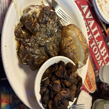 Texas Roadhouse - Chicken & portobello mushroom sauce with a side of mushrooms and a baked potato. Ooooo - Steakhouses Near Me - Troy, Ohio Texas Roadhouse - Chicken & portobello mushroom sauce with a side of mushrooms and a baked potato. Ooooo - Steakhouses Near Me - Troy, Ohio