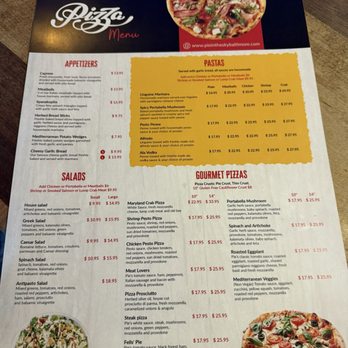 Pie In The Sky - Menu front - Pizza Near Me - Baltimore, Maryland