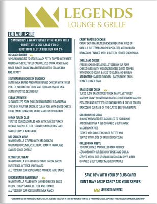 Menu photo 3 Legends Lounge & Grille Sioux Falls, SD Menu photo 3 Legends Lounge & Grille Sioux Falls, SD