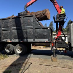 Expert Tree Service - The grapple truck at work!