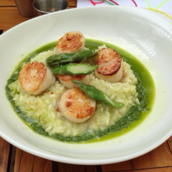 Seed Kitchen & Bar - Scallops with aspargus risotto - American Near Me - Marietta, Georgia Seed Kitchen & Bar - Scallops with aspargus risotto - American Near Me - Marietta, Georgia