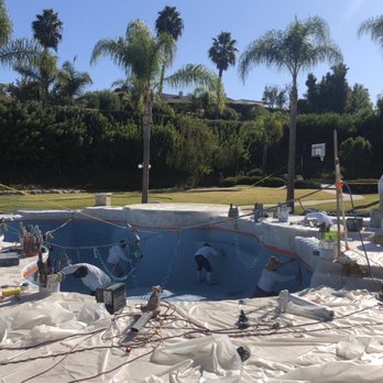 Alan Smith Pool Plastering & Remodeling - JewelScapes aquamarine glass pebble - Pool & Hot Tub Service Near Me - Orange, California