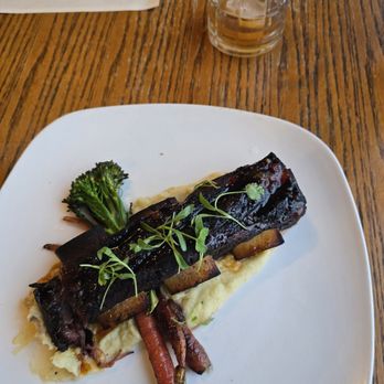 Anglers Riverfront Restaurant - The smoked bison short ribs were exquisitely plated and possessed an unparalleled flavor profile. - Desserts Near Me - Island Park, Idaho Anglers Riverfront Restaurant - The smoked bison short ribs were exquisitely plated and possessed an unparalleled flavor profile. - Desserts Near Me - Island Park, Idaho