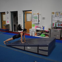 Flyaways Gymnastics - Learning a new tumbling skill.