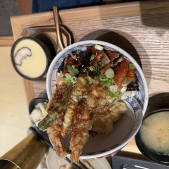 Tendon Kohaku - Unagi Aomori Tendon Set - Japanese Near Me - Seattle, Washington Tendon Kohaku - Unagi Aomori Tendon Set - Japanese Near Me - Seattle, Washington