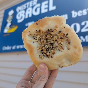 Gorham Mister Bagel - A bialy bagel at Mister Bagel in Gorham. - Bagels Near Me - Gorham, Maine