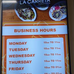 a menu for business hours a menu for business hours