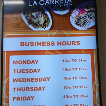 La Carreta - a menu for business hours - Mexican Near Me - Los Angeles, California La Carreta - a menu for business hours - Mexican Near Me - Los Angeles, California