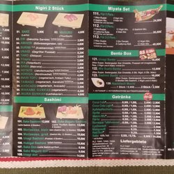 YAYA Sushi - Speisekarte Teil 1