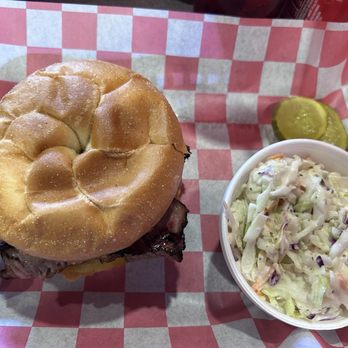 ButcherBobs BBQ - Brisket sandwich and Cole slaw - Barbeque Near Me - Mountain Top, Pennsylvania