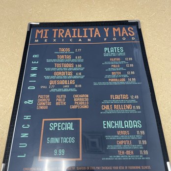 Mi Trailita Y Mas - Menu - Mexican Near Me - Austin, Texas