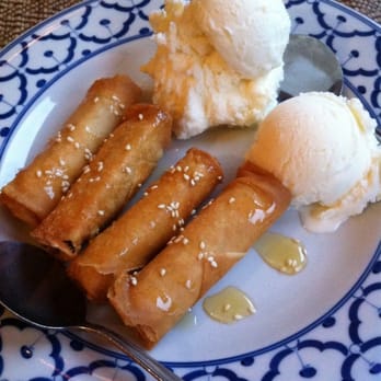 Bangkok Station - Fried banana with coconut ice cream - Thai Near Me - Nyack, New York