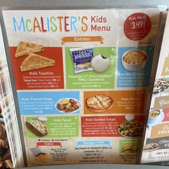 McAlister's Deli - Kids menu. My son got the ham and cheese toasty. - Delis Near Me - Bloomingdale, Illinois McAlister's Deli - Kids menu. My son got the ham and cheese toasty. - Delis Near Me - Bloomingdale, Illinois