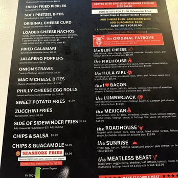 Fatboys - Destin - Menu - Burgers Near Me - Destin, Florida