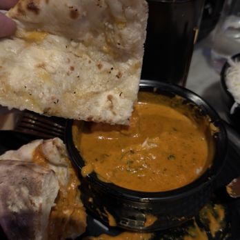 Ane Restaurant & Bar - Chicken Tikka Masala and cheesy garlic naan - Indian Near Me - New York, New York