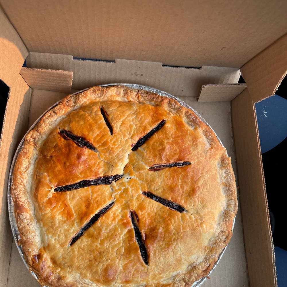 Blueberry pie Made daily by Mark's wife