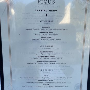 Ficus - Soft opening menu. 9/2021. - Bubble Tea Near Me - Princeton, New Jersey