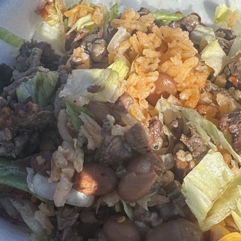 El Zaguan - Burrito bowl (took pic after I mixed it!) - Tacos Near Me - Weed, California