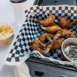 Big Fish Cafe SGI - Coconut shrimp and potato salad! It was alot of food and very tasty