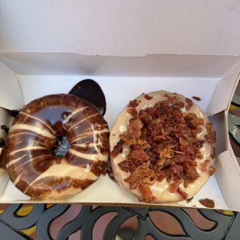 Duck Donuts - Peanut butter paradise and Maple Bacon donut - Donuts Near Me - Las Vegas, Nevada