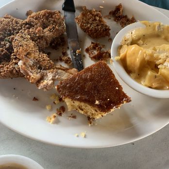 Mama G’s Kitchen - Fried chops entree Cheesy potatoes were his least favorite; I took a bite of the cornbread- on the sweeter side than I preferred. - Soul Food Near Me - Springfield, Missouri Mama G’s Kitchen - Fried chops entree Cheesy potatoes were his least favorite; I took a bite of the cornbread- on the sweeter side than I preferred. - Soul Food Near Me - Springfield, Missouri